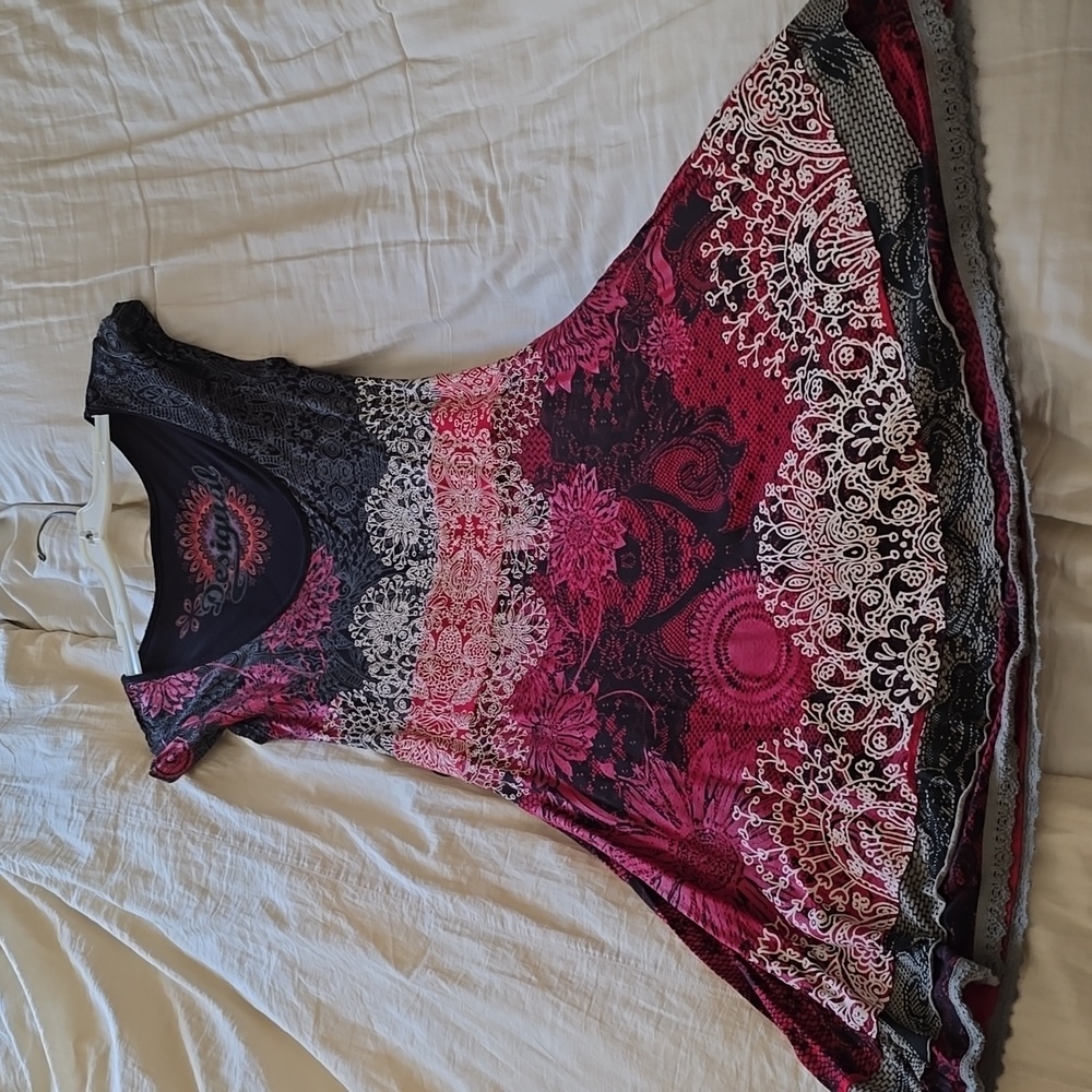 Desigual Women's Floral and abstract Dress size Large - Picture 2 of 9